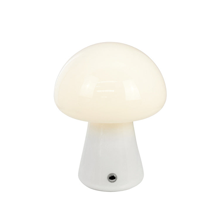 Lampe Champignon sans fil H.21 cm - blanc