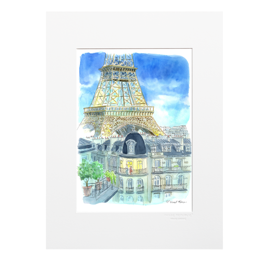Affiche C. Morel 90 - À l'ombre de la Tour Eiffel