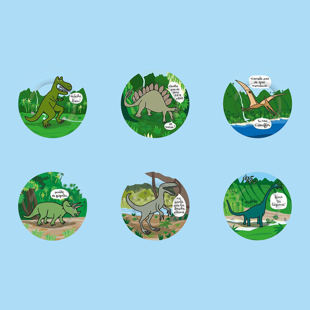 Petit Jour Assiette à dessert - Les Dinosaures
