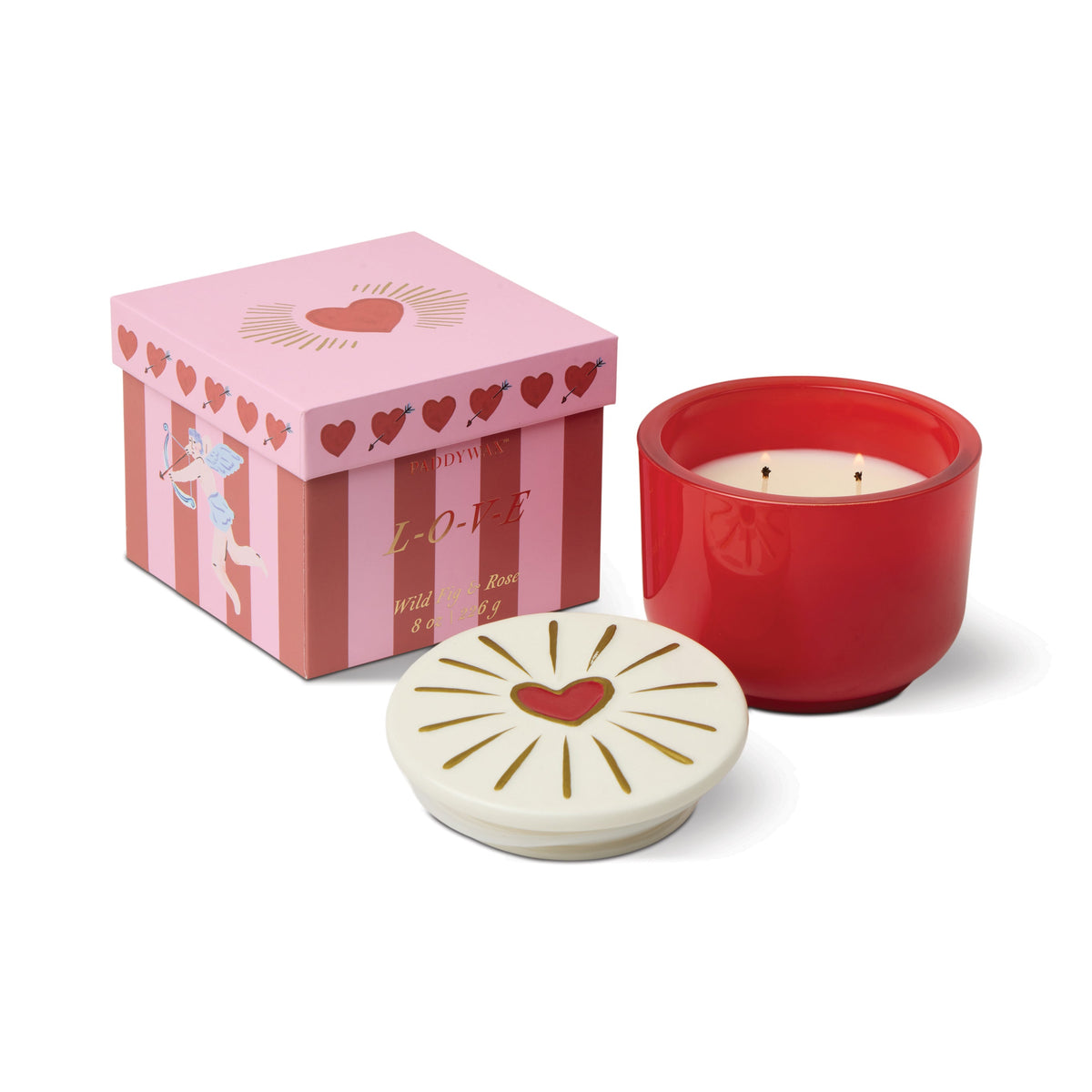 Bougie parfumée Charmed cœur - Wild fig & rose