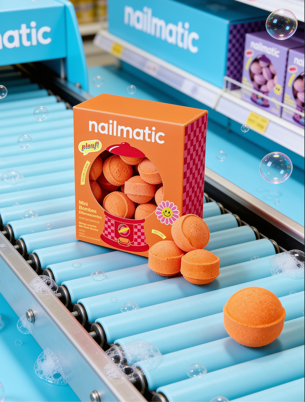 Mini billes de bain effervescentes