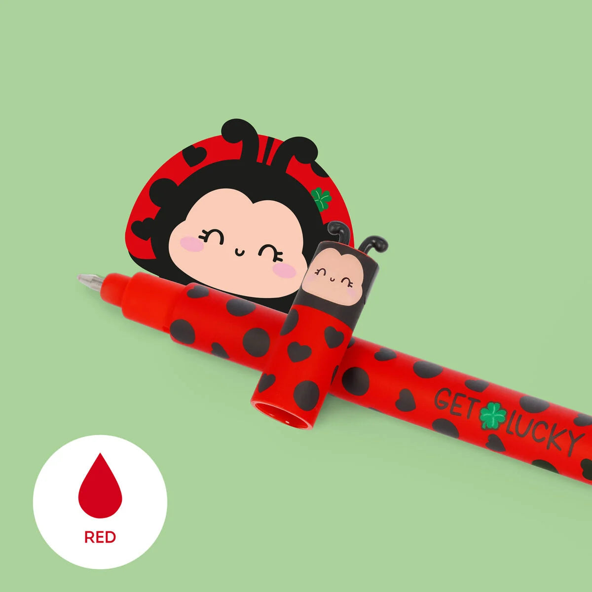 Legami Stylo Gel Effaçable 0,7mm - Coccinelle