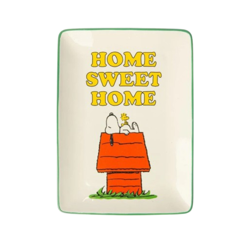 Grand vide poche Snoopy en porcelaine home sweet home