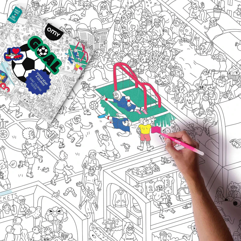 OMY Coloriage géant à colorier - Football 2026