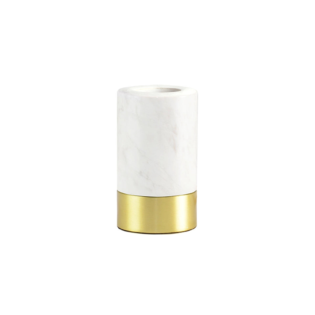 Socle pour ampoule message marbre blanc - h.11.5 cm