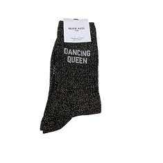 Chaussettes paillettes - Dancing queen 36/40 noir