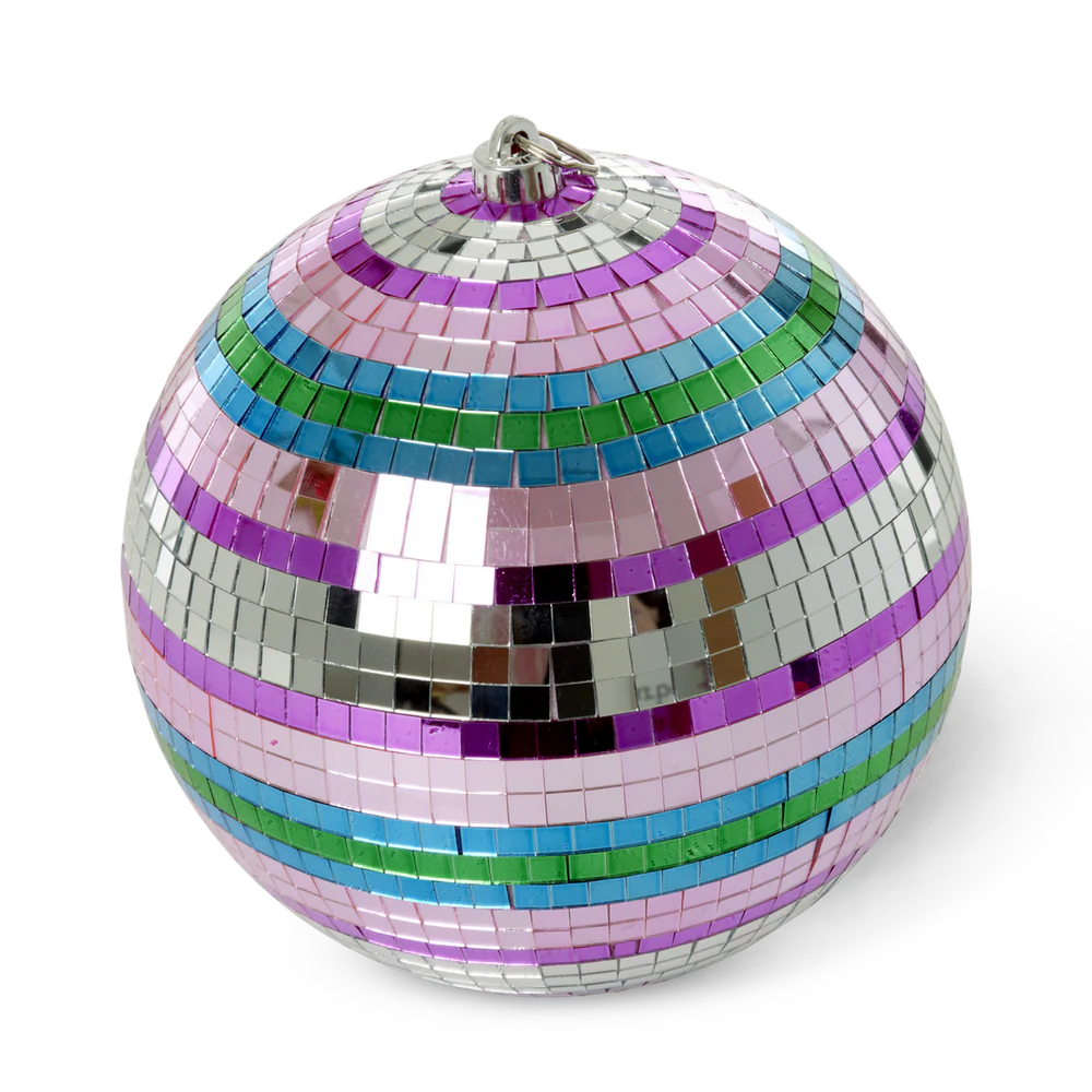 Boule disco à rayures - multico