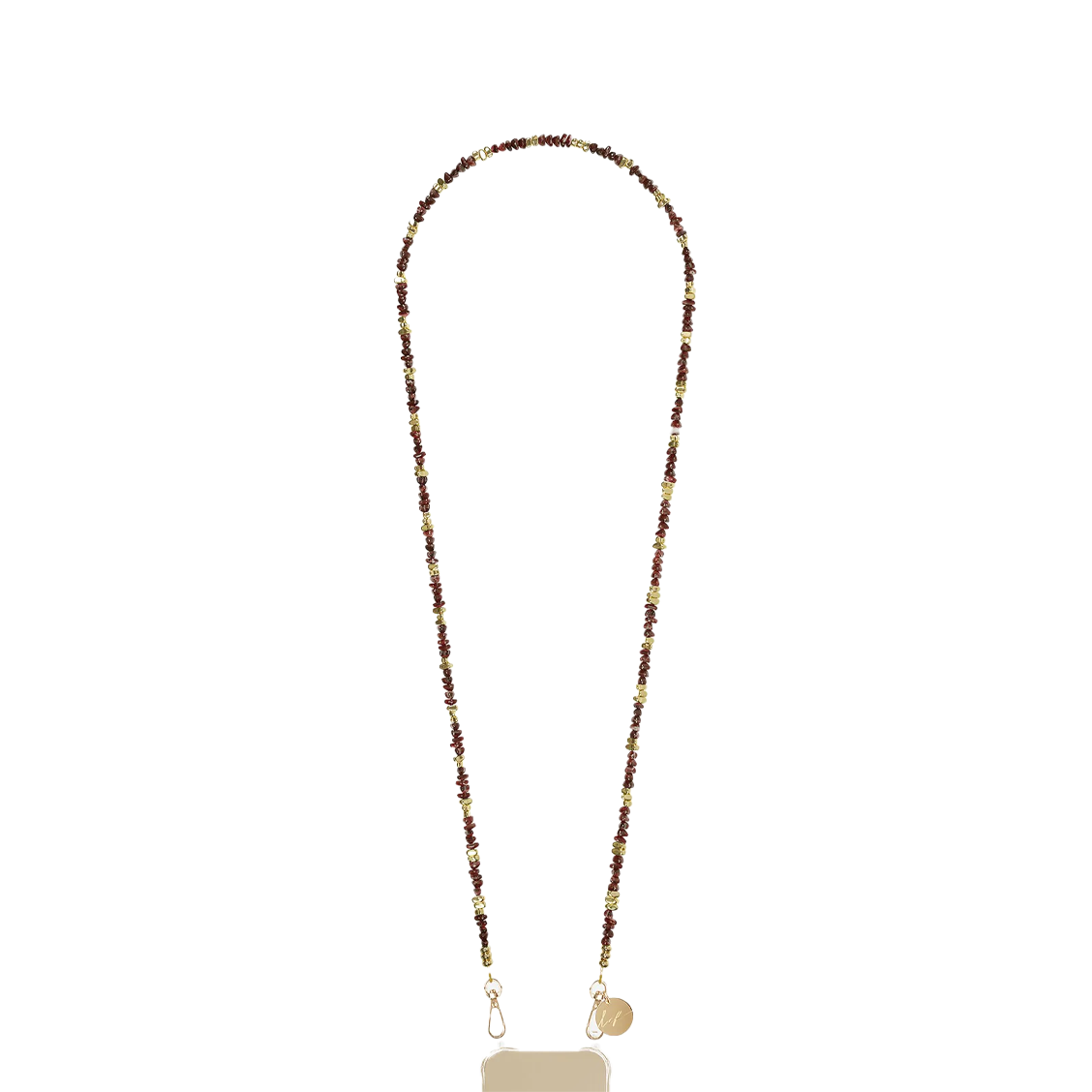 Chaine de Téléphone Liviya - Perles marron