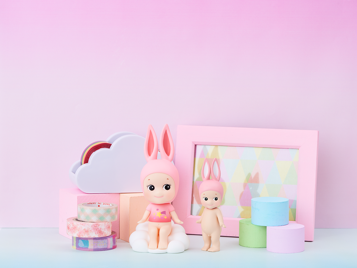 SONNY ANGEL FIGURINE LAPIN ROSE