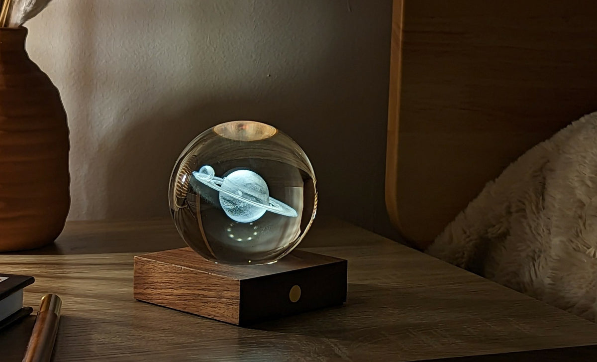 Lampe boule de cristal lumineuse Ø 8 cm
