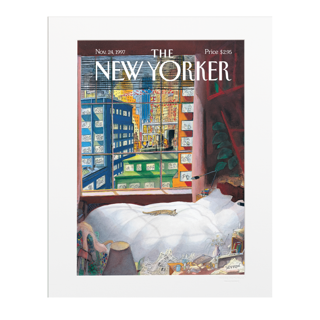 Affiche The Newyorker 226 - Sempe cat sleeping window
