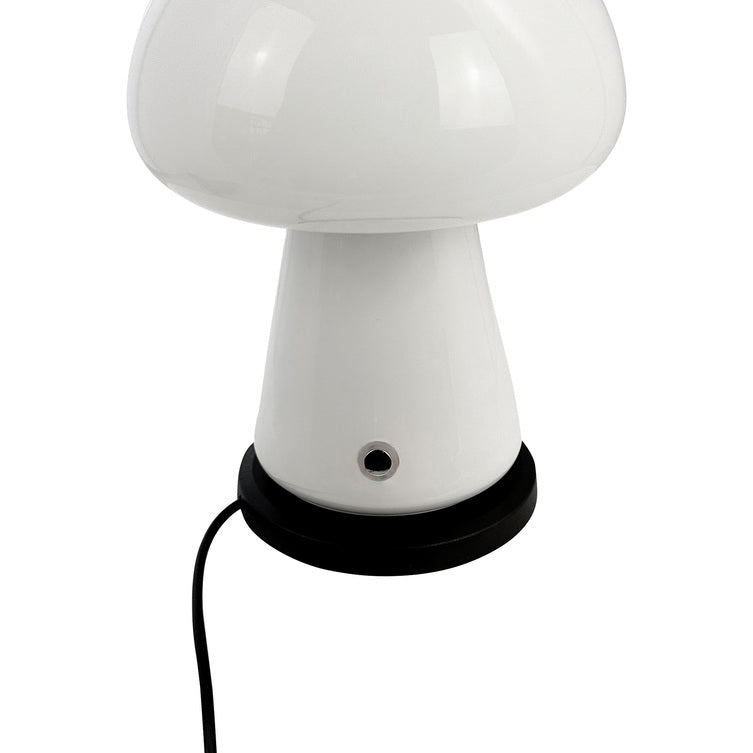 Lampe Champignon sans fil H.21 cm - blanc