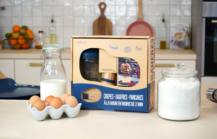 Cookut Coffret Shaker à crêpes, pancakes et gaufres