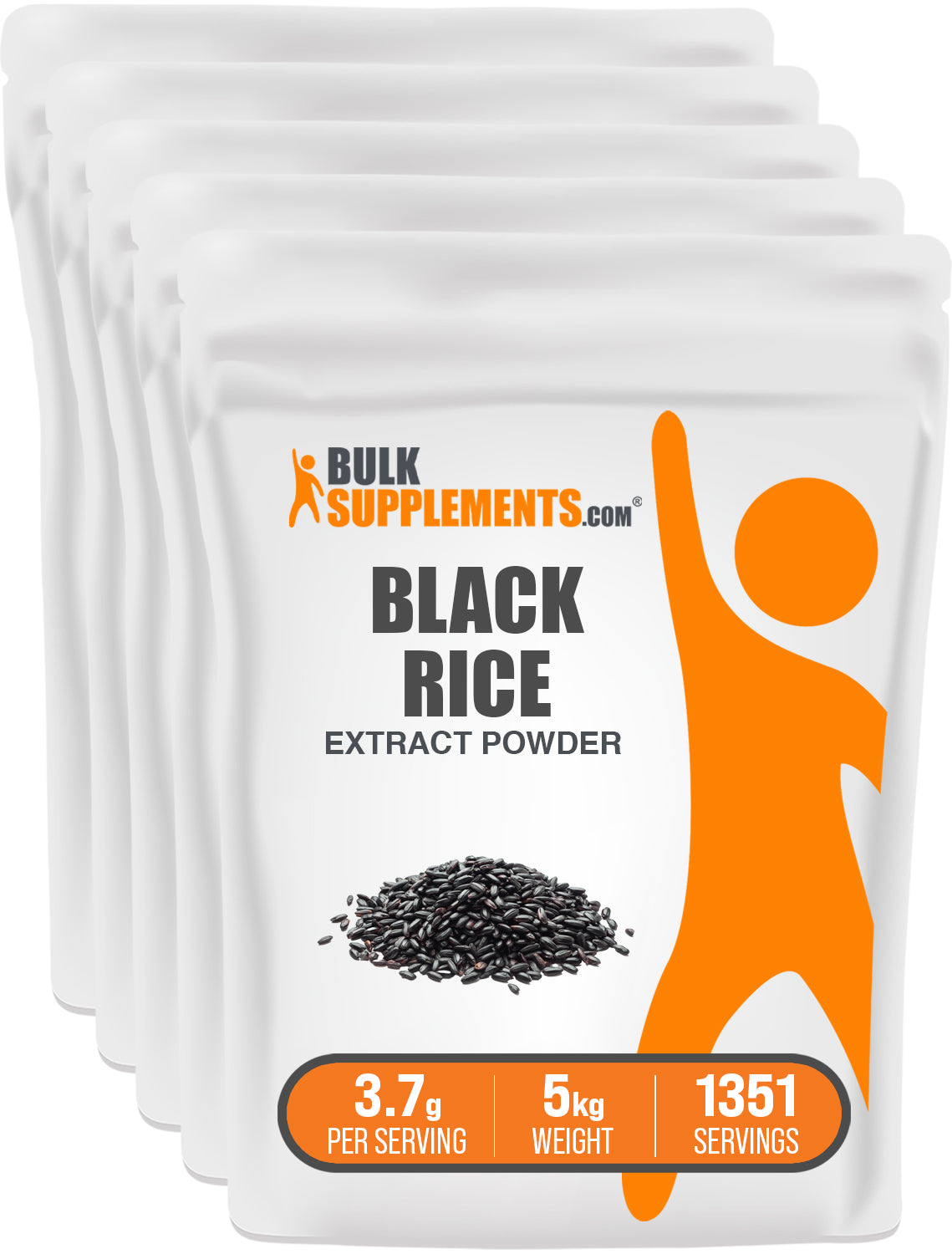 BulkSupplements.com Black Rice Extract Powder 5kg bag image