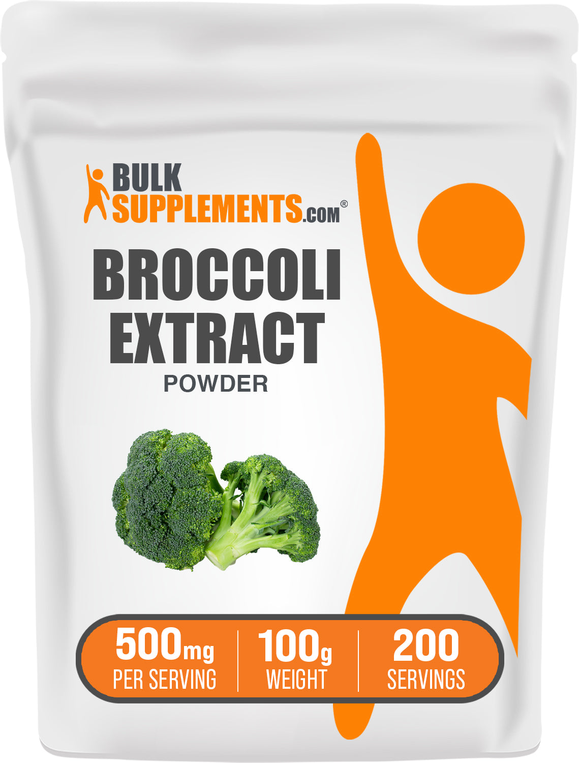 BulkSupplements.com Broccoli Extract Powder 100g bag image