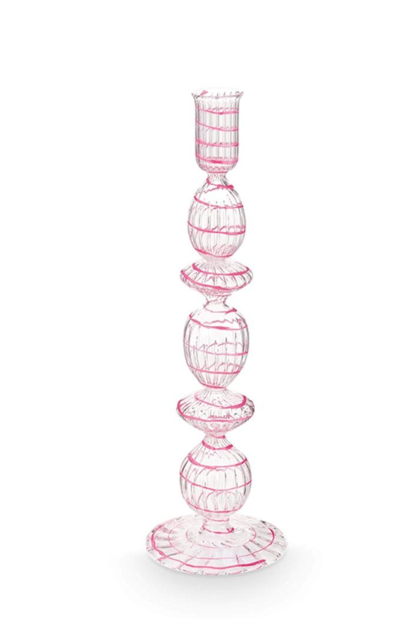 Bougeoir torsade - Rose