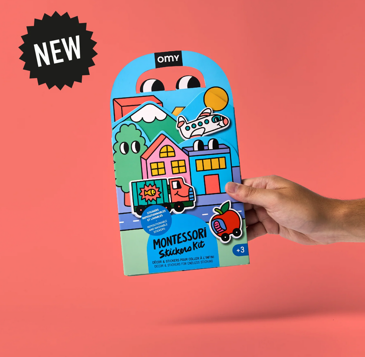 OMY Carnet de stickers Montessori - Vroom Vroom