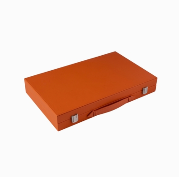 Backgammon cuir Orange