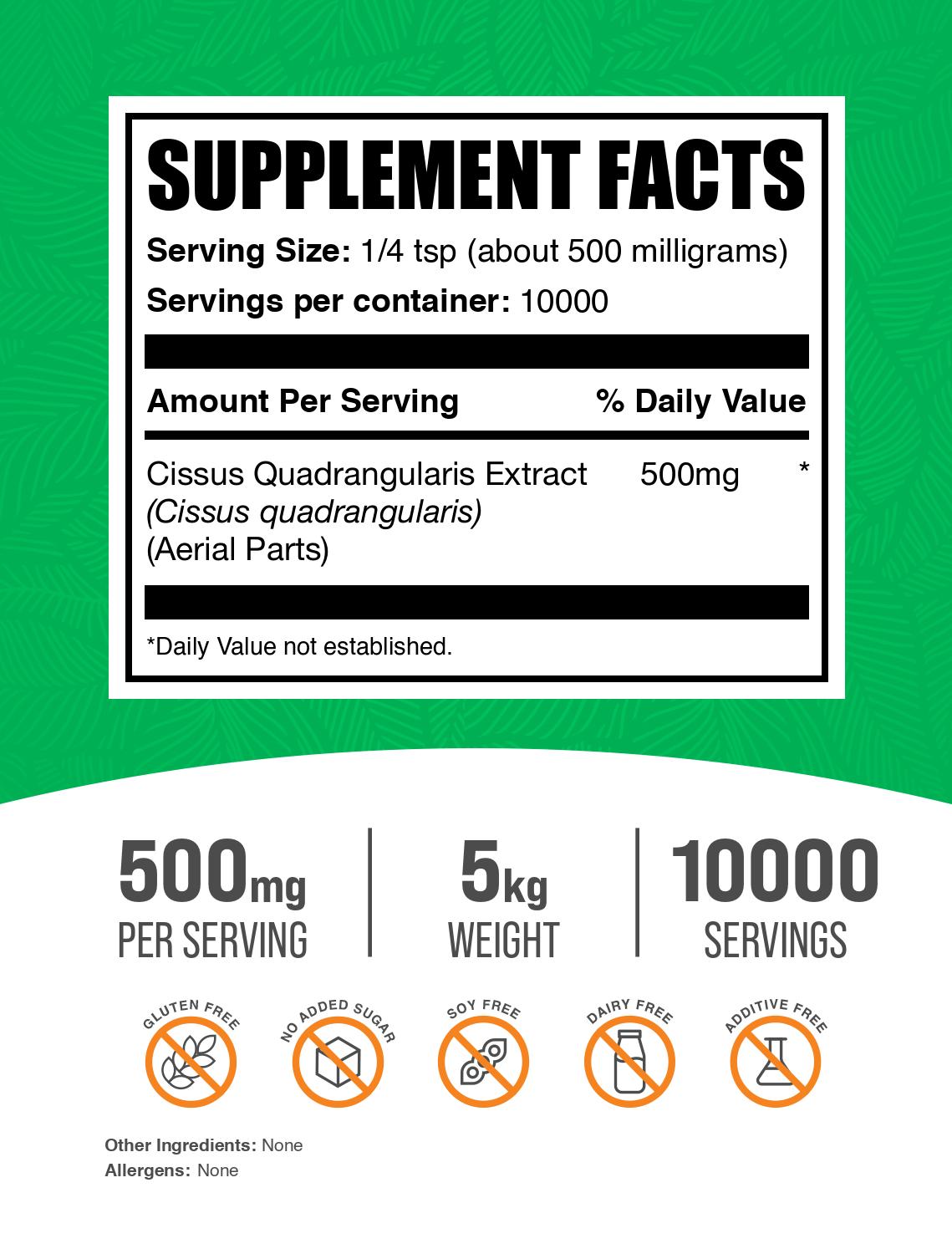 Cissus Quadrangularis Extract powder label 5kg