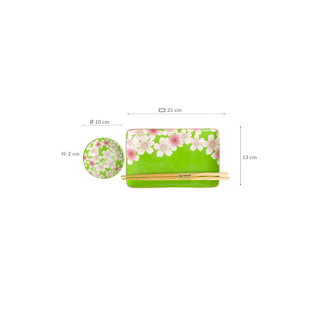 Coffret Sushis Flower - Vert