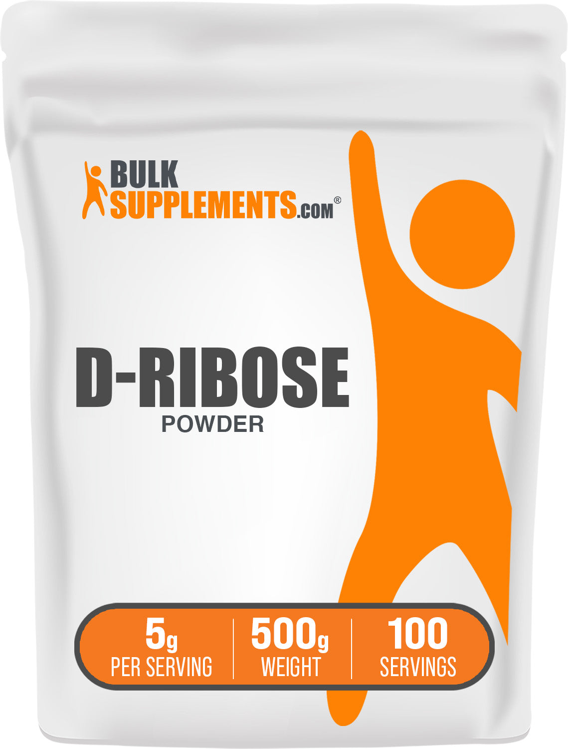 BulkSupplements.com D-Ribose Powder 500g bag image