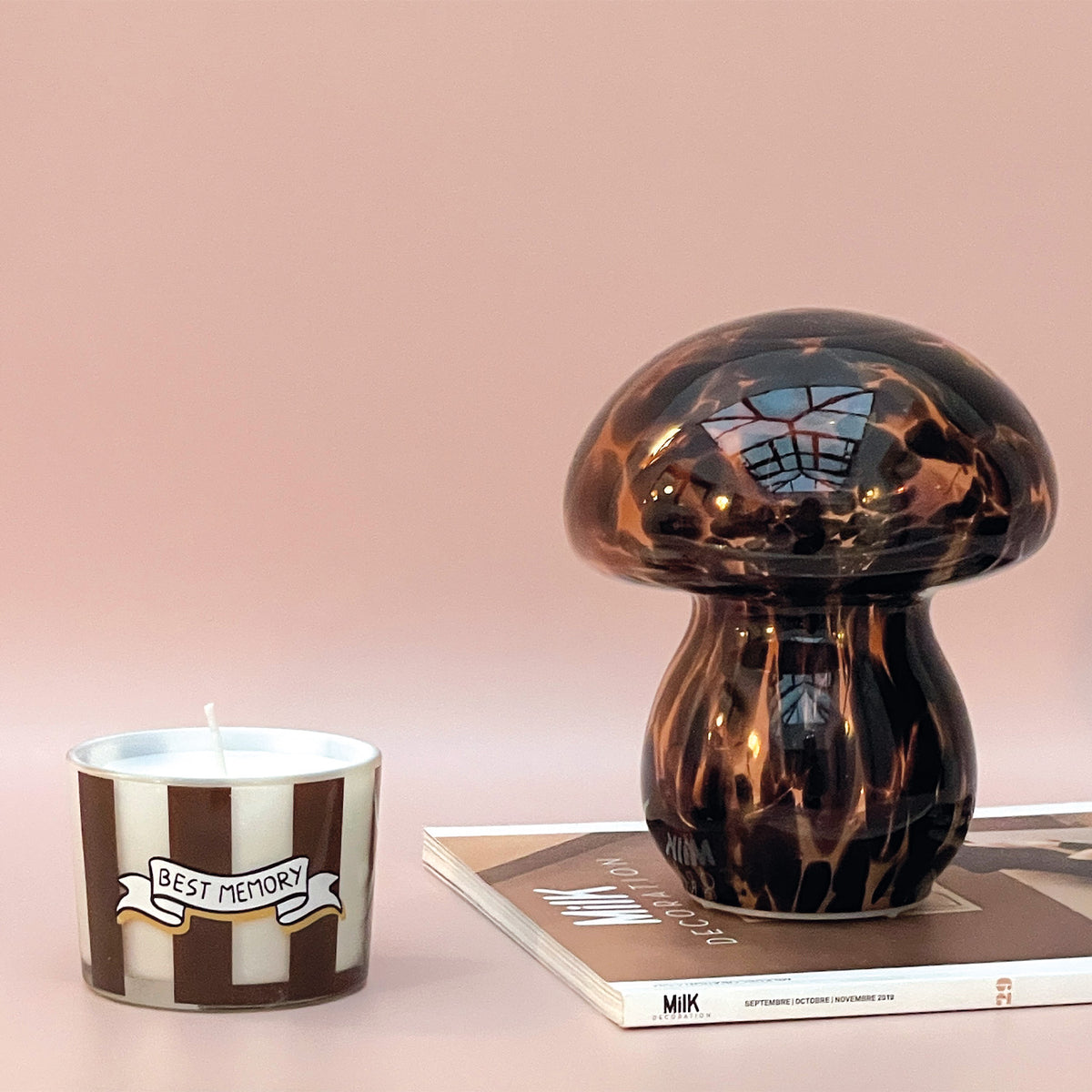 Lampe champignon LED tacheté