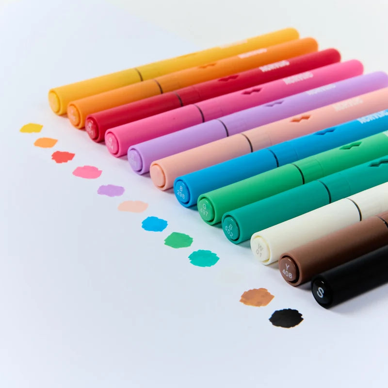 Omy 12 feutres acryliques brush power