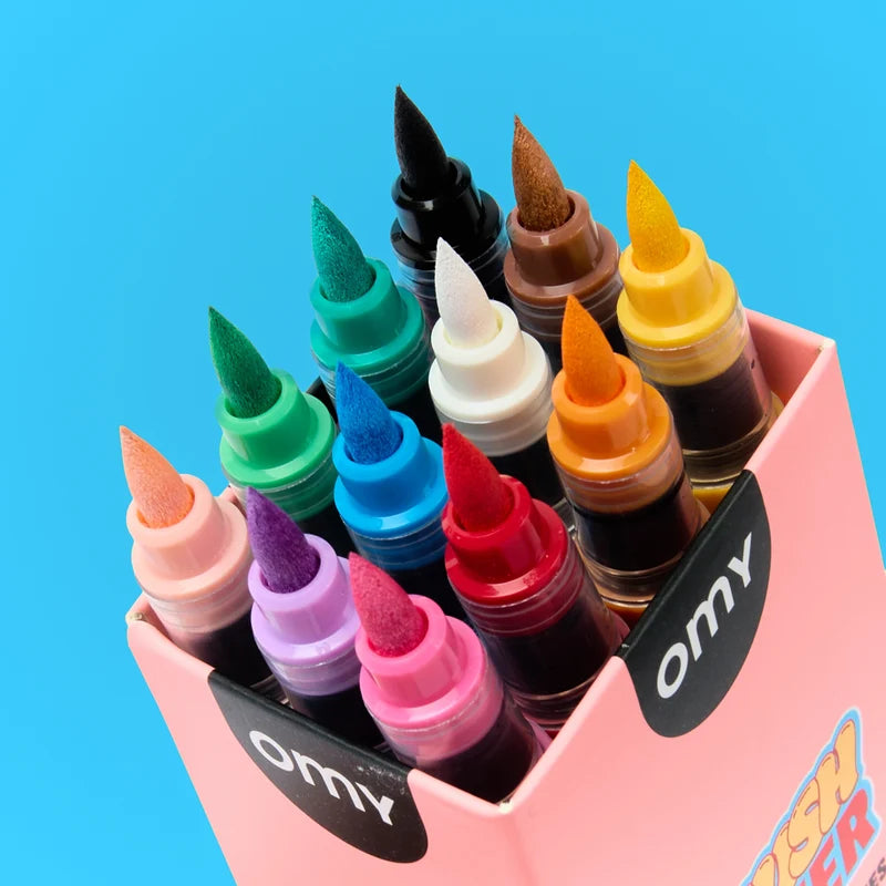 Omy 12 feutres acryliques brush power
