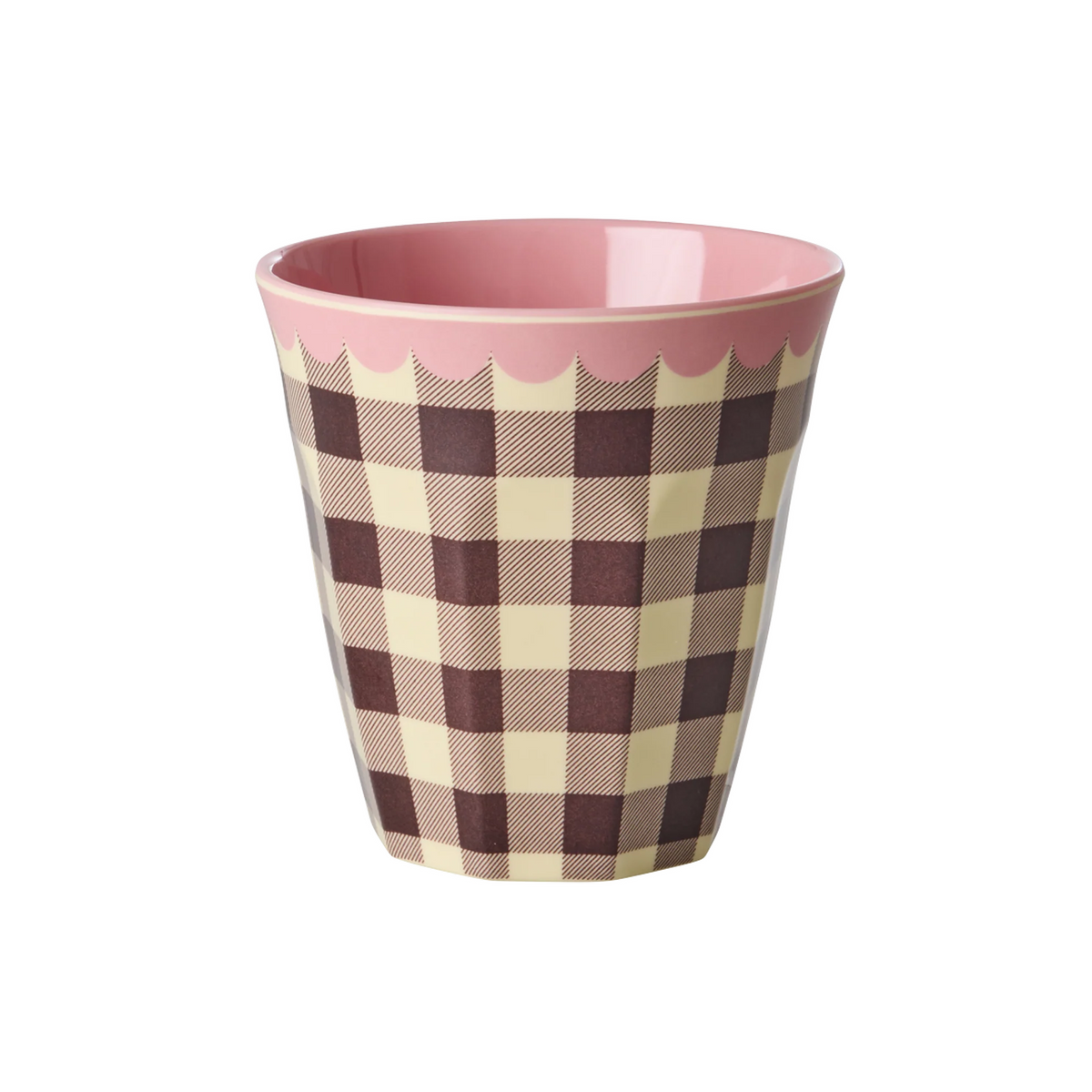 Gobelet mélamine - Vichy chocolat