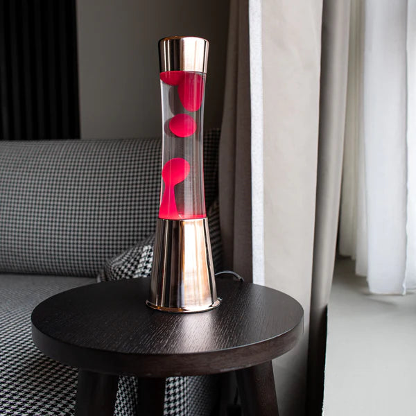 Lampe à lave h.40 cm - rose & magenta