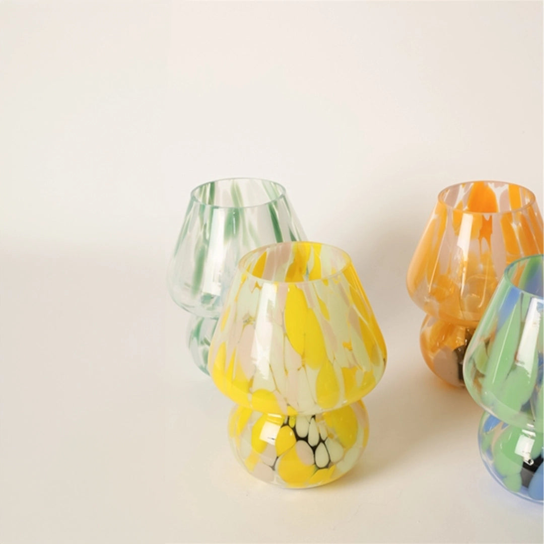 Lampe Joyful h. 19 cm - Vert et Bleu