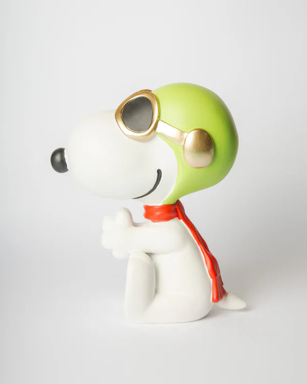 Statue Snoopy 25cm Aviator - blanc