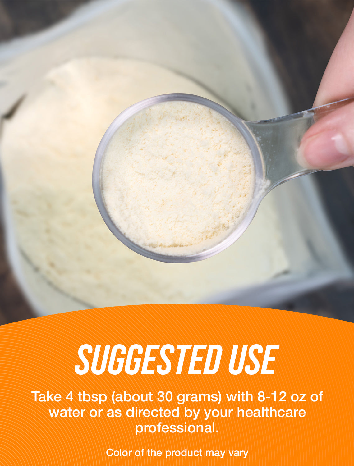 Organic rice protein powder suggested use image