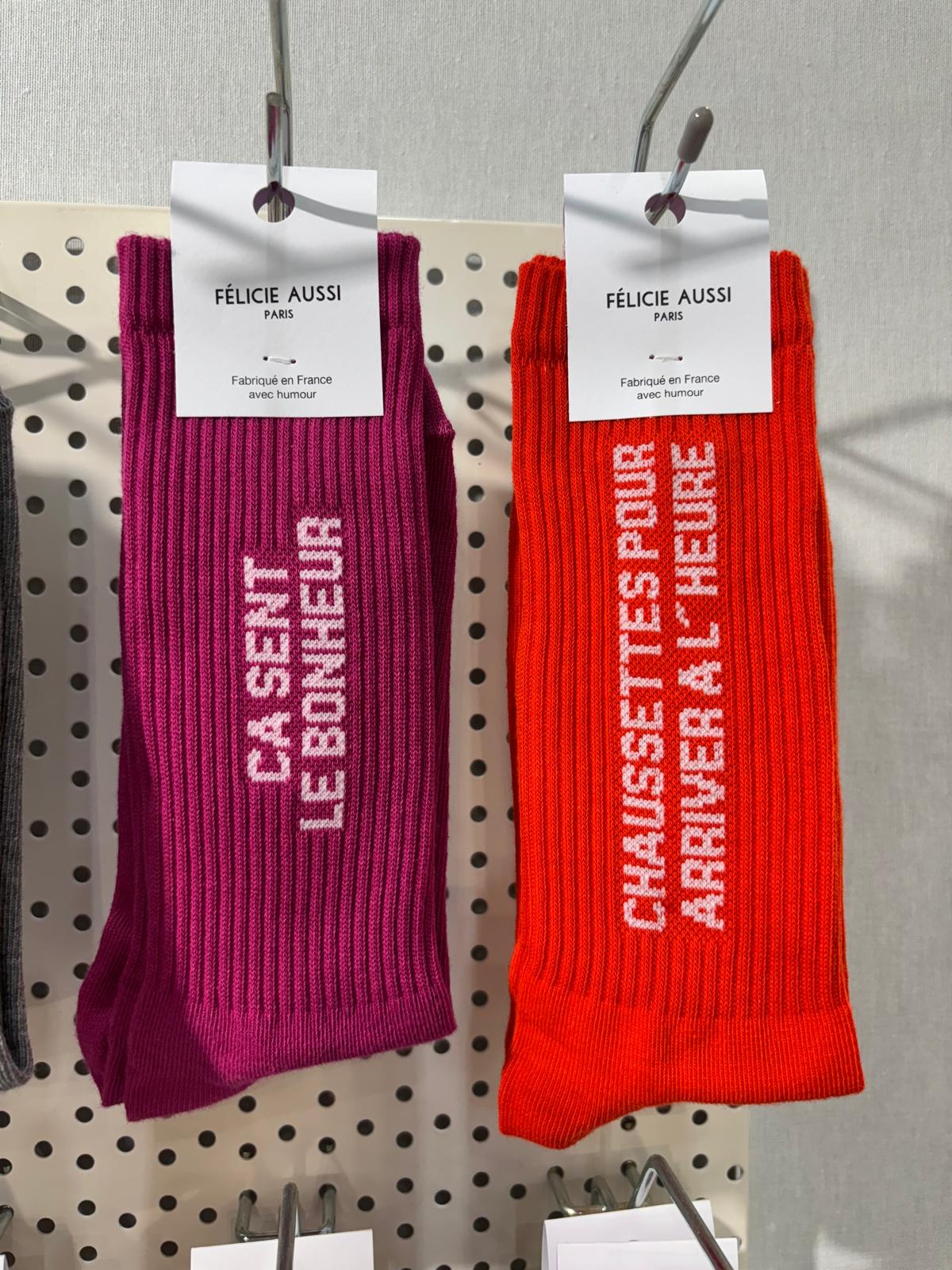 Chaussettes - Pour arriver à l'heure 40/45 rouge