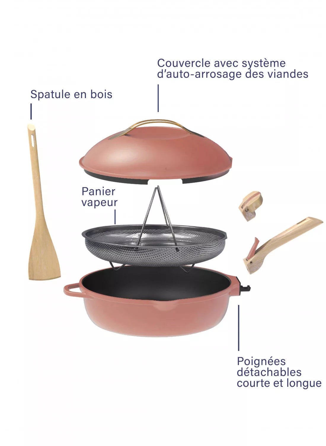 Cookut La Fabuleuse Poêle 8 en 1 - ø 24 cm - Pivoine