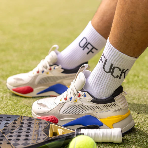 Chaussettes - Fuck off blanc