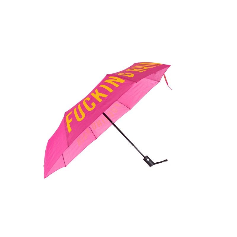 Parapluie de poche Fucking rain rose