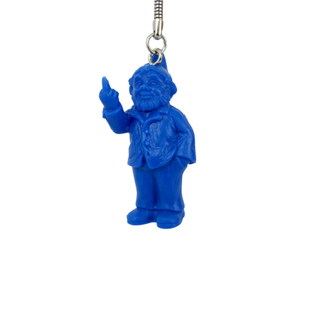 Porte-clés Nain doigt d'honneur- bleu