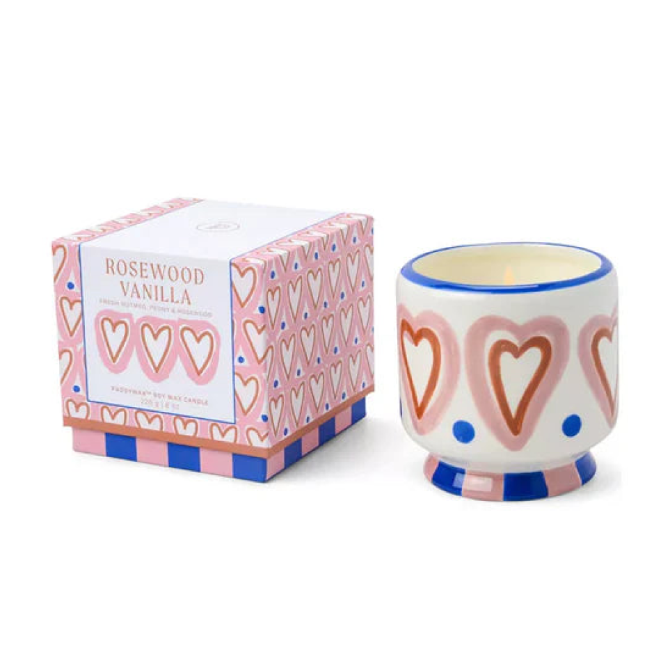 Bougie parfumée Adopo Hearts - Vanille et bois de rose