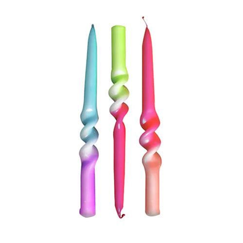Set de 3 bougies Dip dye Swirl - Yummi dragonfruit