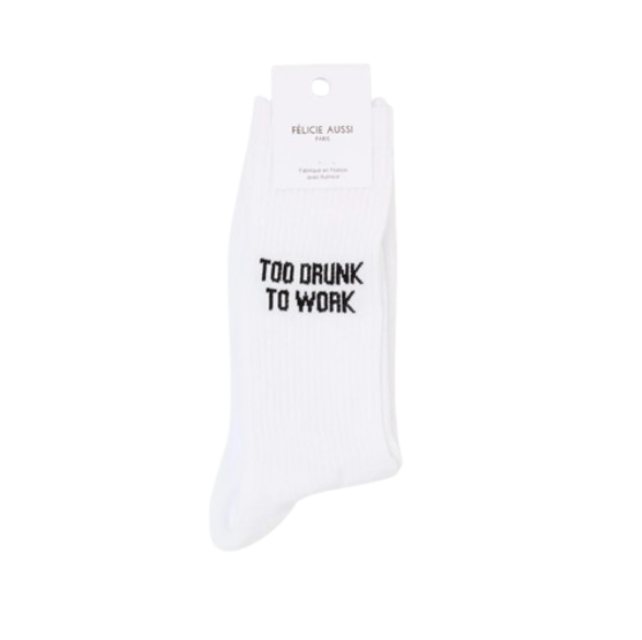 Chaussettes Felicie aussi -  Too drunk to work 40/45 blanc