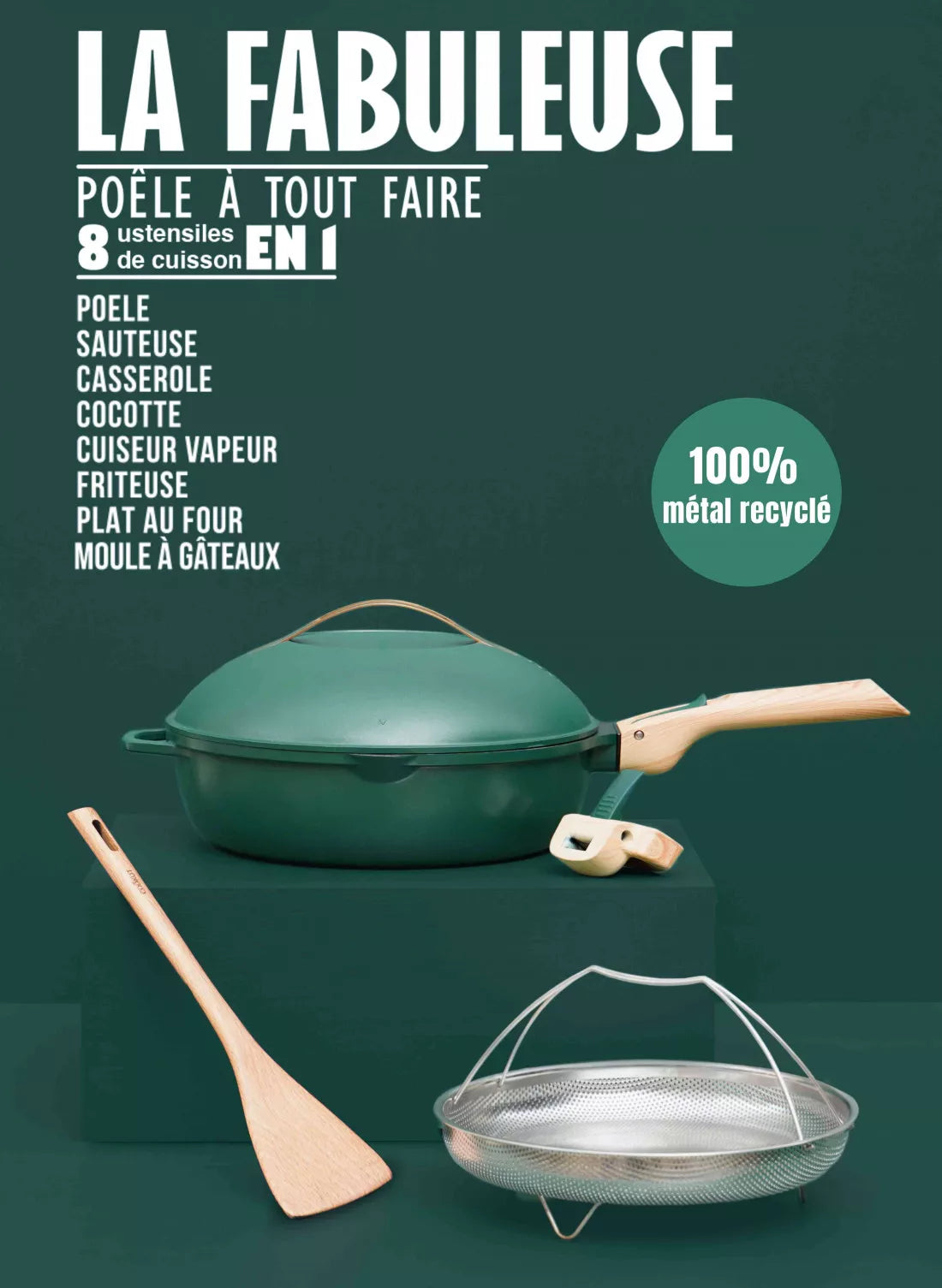 Cookut La Fabuleuse Poêle 8 en 1 - ø 28 cm - Canopée