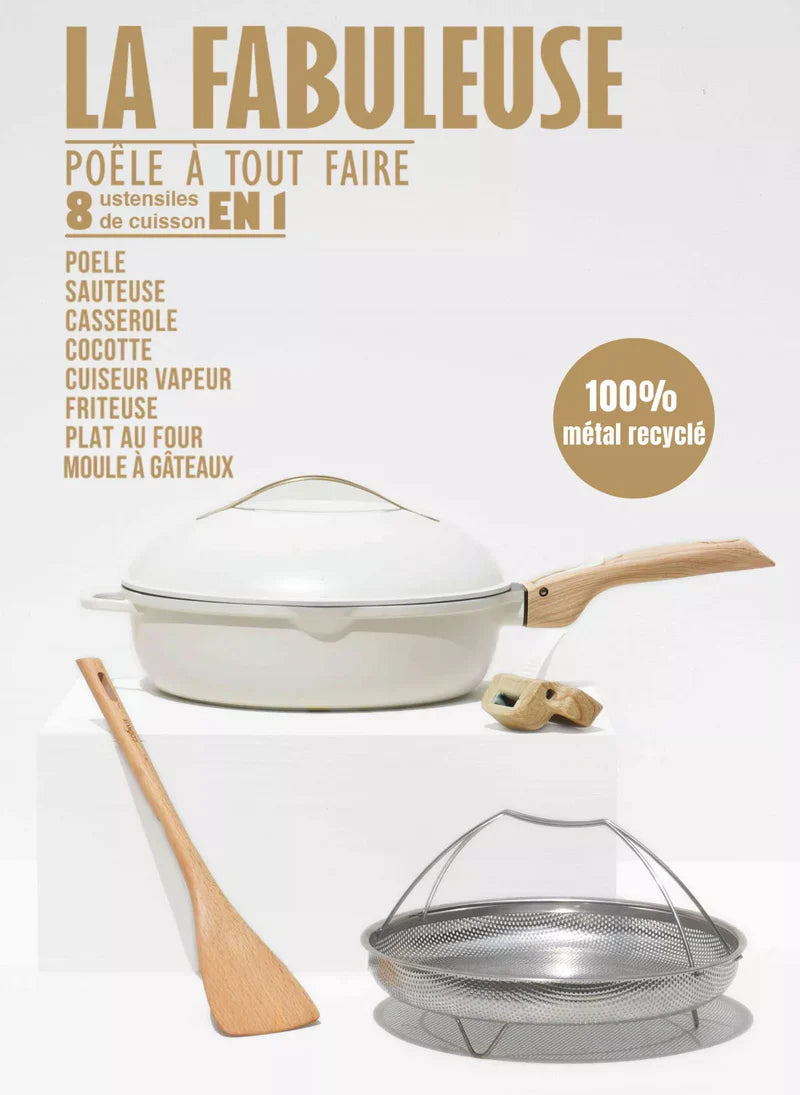 Cookut La Fabuleuse Poêle 8 en 1 - ø 24 cm - Meringue