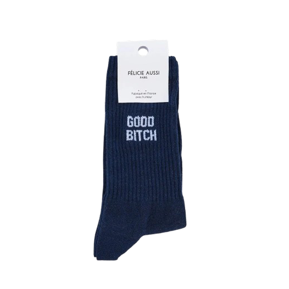 Chaussettes paillettes - Good bitch 36/40 Noir