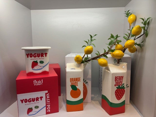 Vase - Pot de yaourt fraise