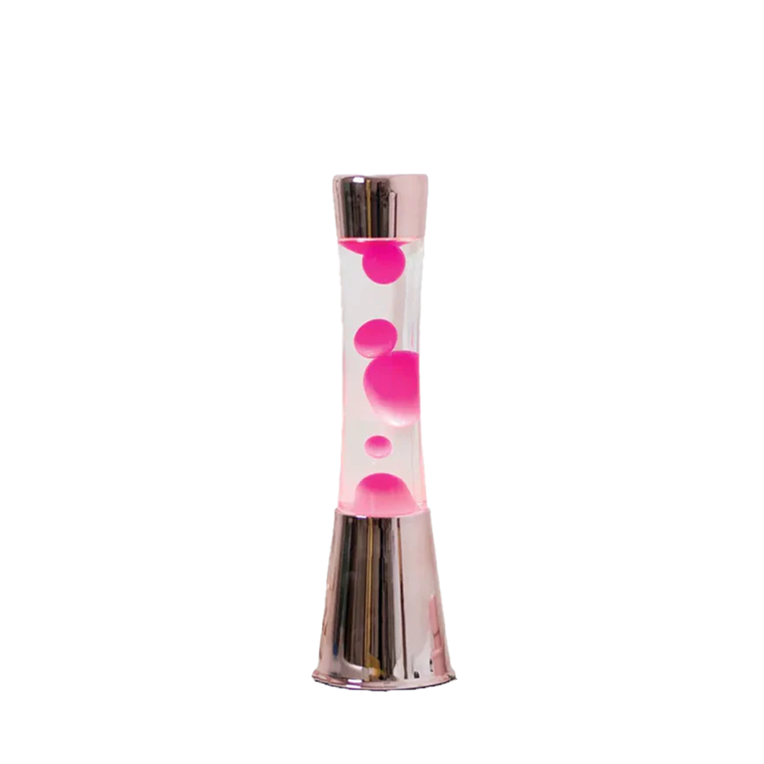 Lampe à lave h.40 cm - rose & magenta