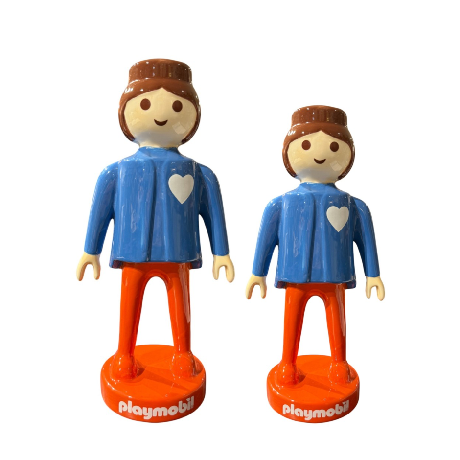 Vase Playmobil woman - Bleu