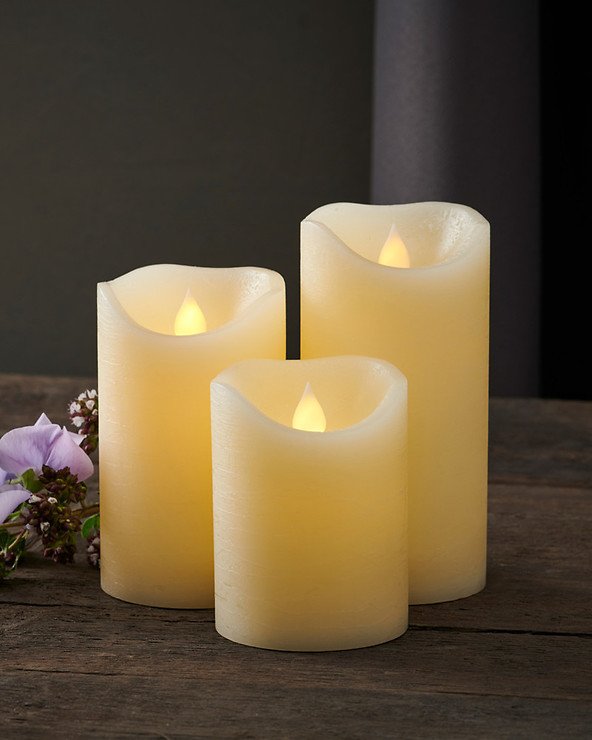 Sirius Coffret 3 bougies LED lumineuses Sara