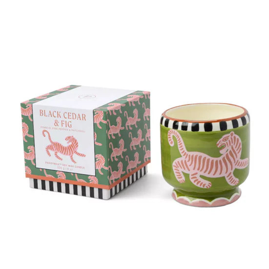 Bougie parfumée Adopo Black Tiger - Cèdre noir & Figue