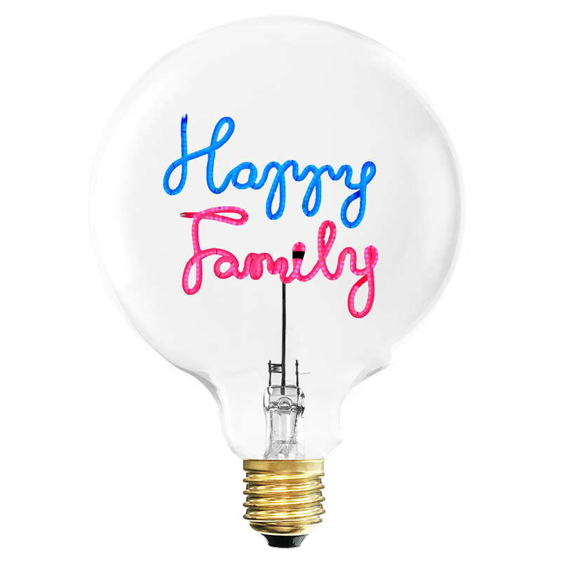 Ampoule Happy Family coloré